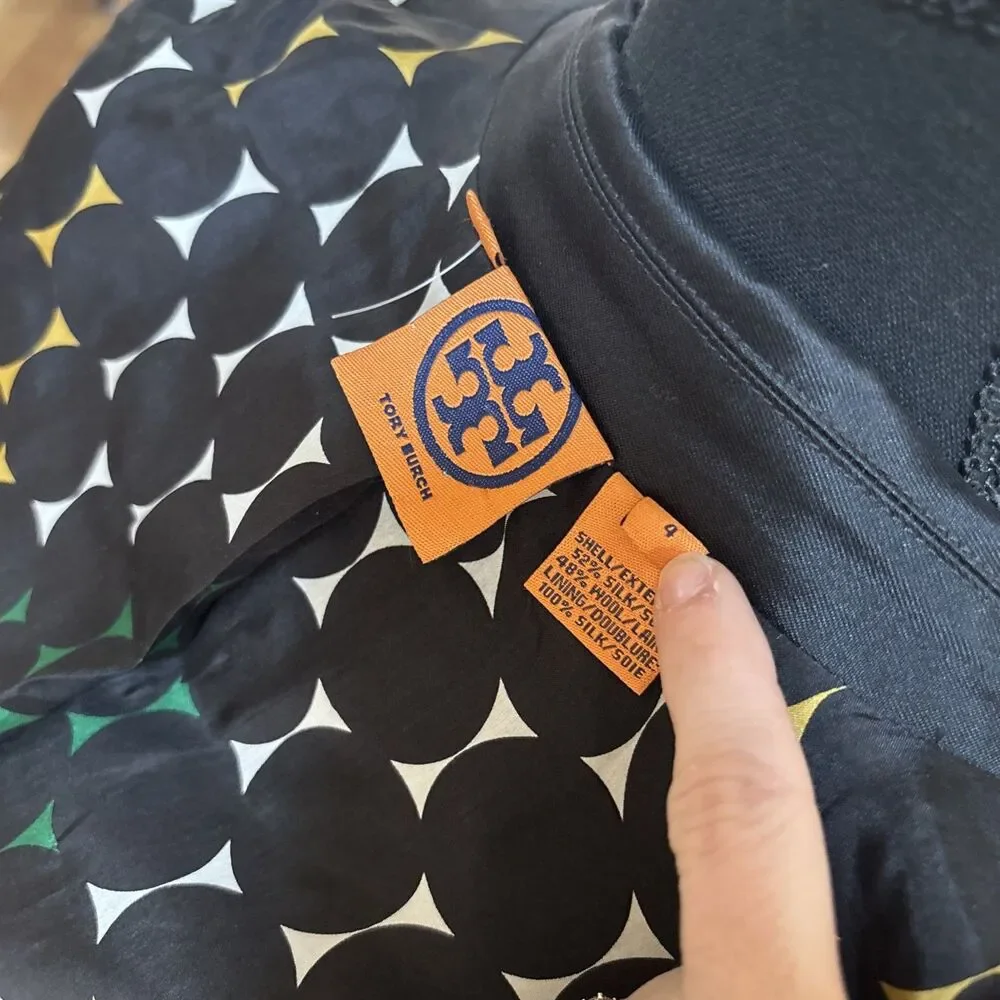 Women’s Tory Burch Classic Wool Silk Black Blazer Capsule Wardrobe Piece Size 4